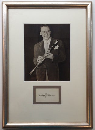 Item #262380 Signature Framed with Photograph. Woody HERMAN