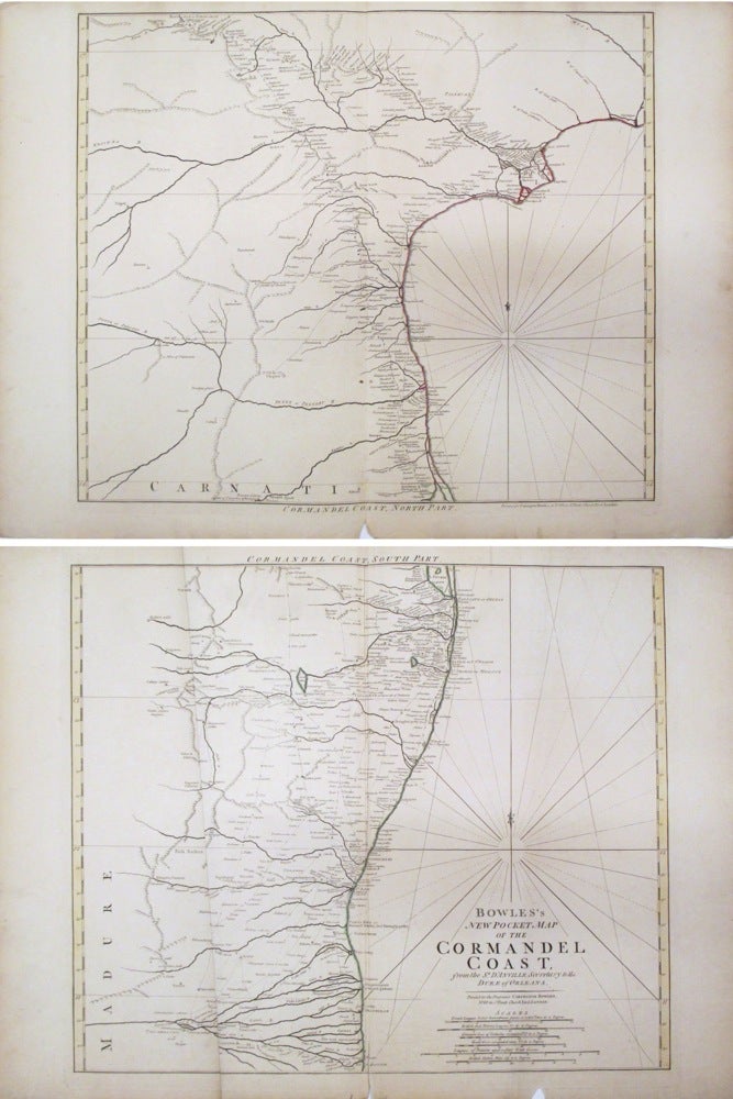 Item #262540 Bowles's New Pocket Map of the Cormandel Coast. Carington BOWLES.