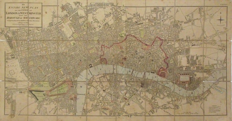 Item #262721 An Entire New Plan of the Cities of London & Westminster with the Borough of Southwark: Comprehending the New Buildings and other Alterations. Edward MOGG.