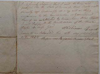Partly-printed Document Signed