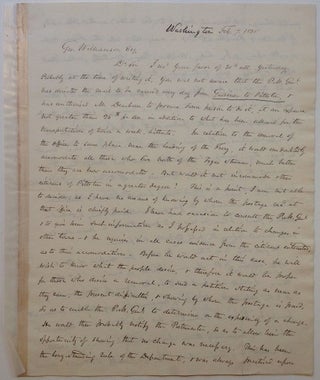 Item #263421 Excellent content Autographed Letter Signed "Geo. Evans" George EVANS, 1797 - 1867