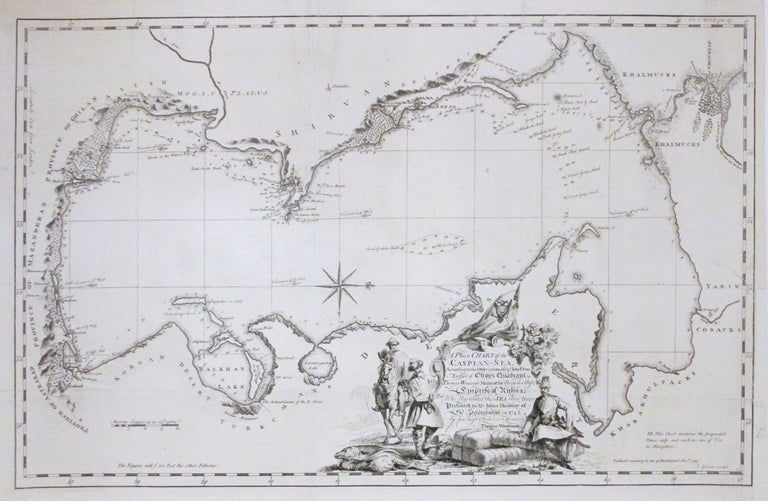 Item #263681 A plain chart of the Caspian Sea. Thomas WOODROOFE.