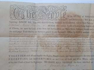 Historically Important partly-printed document signed as Governor of New York