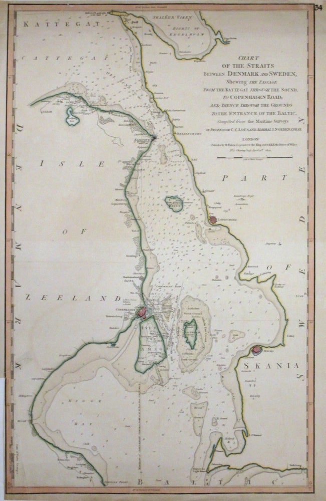 Item #263942 Chart of the Straits between Denmark and Sweden, Shewing the Passage from the Kattegat through the Sound, to Copenhagen Road, and thence through the Grounds to the Entrance of the Baltic. William FADEN.