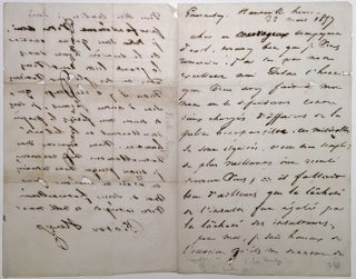 Item #265300 Autographed Letter Signed in French while in exile. Victor HUGO, 1802 - 1888