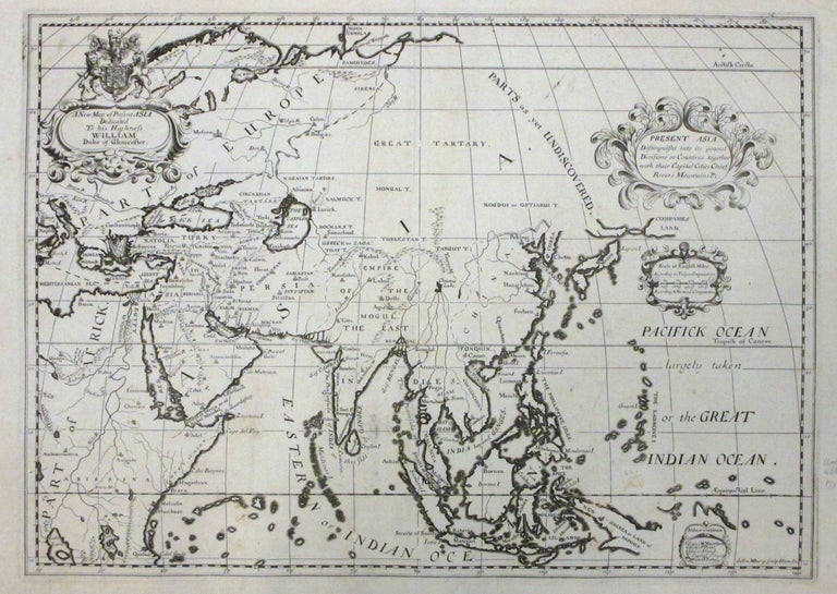 Item #265333 A New Map of Present Asia; Present Asia Distinguisht into its general Divisions or Countries together with their Capital Cities Chief Rivers Mountain etc. Edward WELLS.