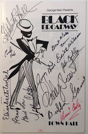 Item #265573 Program signed by ten actors. BLACK BROADWAY, THE PRODUCTION