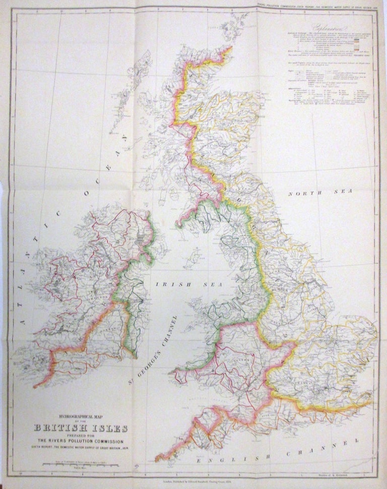Item #266347 Hydrographical Map of the British Isles prepared for The Rivers Pollution Commission. Edward STANFORD.