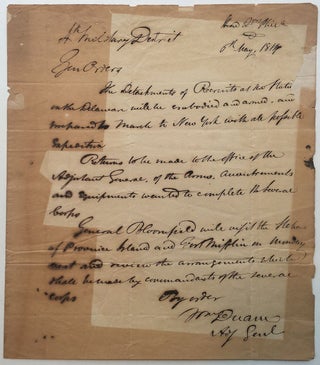 Item #266391 War-date Autographed Letter Signed "Wm. Duane" William DUANE, 1760 - 1835