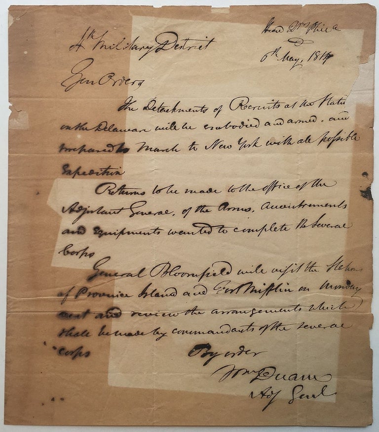 Item #266391 War-date Autographed Letter Signed "Wm. Duane" William DUANE, 1760 - 1835.