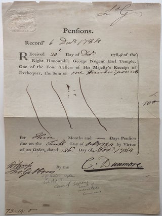 Item #266393 Partially Printed Document Signed. Thomas GIBBONS