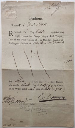 Item #266393 Partially Printed Document Signed. Thomas GIBBONS, 1757 - 1826
