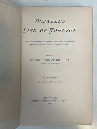 The Life of Samuel Johnson.; Including Journal of a Tour to the Hebrides and Johnson's Diary of a Journey into Wales