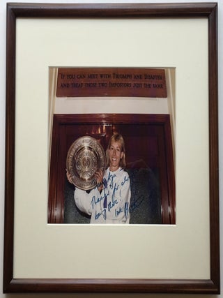 Item #266440 Framed Photograph Inscribed to Czech figure skater Aja Zanova. Martina NAVRATILOVA