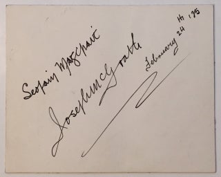 Item #266525 Signed Card. Joseph McGRATH, 1887 - 1966