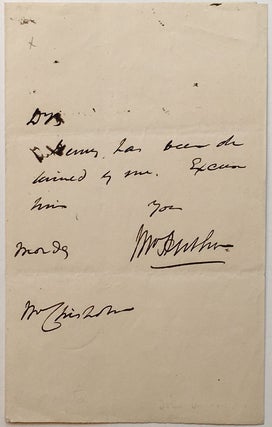 Item #266693 Scarce Autographed Note Signed. John ANTHON, 1784 - 1863