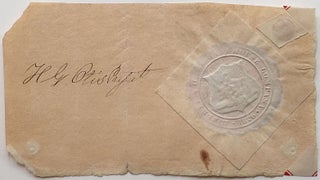 Item #266810 Clipped Signature with an Embossed Seal. Harrison Gray OTIS, 1765 - 1848