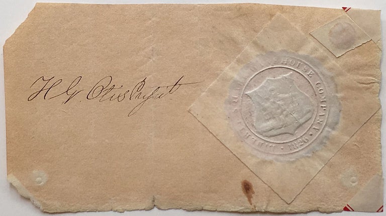Item #266810 Clipped Signature with an Embossed Seal. Harrison Gray OTIS, 1765 - 1848.