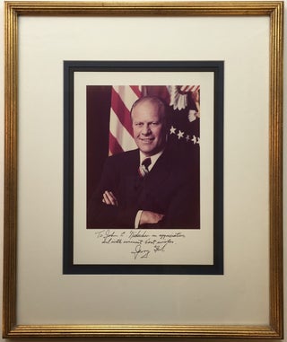 Item #266812 Framed Photograph Inscribed to a Presidential Aide. Gerald R. FORD, 1913 - 2006