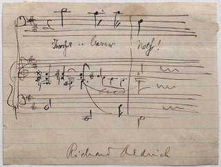 Item #266911 Autographed Musical Quotation Signed. Richard ALDRICH, 1863 - 1937