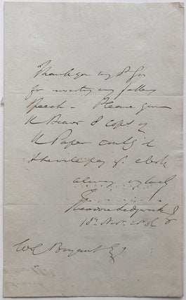 Item #266938 Autographed Note Signed. Theodore SEDGWICK, 1746 - 1813