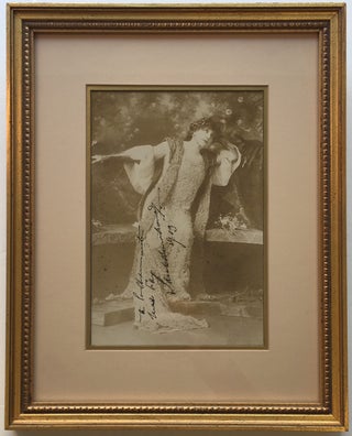 Item #267281 Framed Inscribed Photograph. Sarah BERNHARDT, 1844 - 1923
