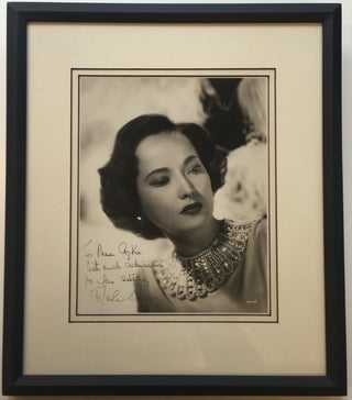 Item #267381 Framed Inscribed Photograph. Merle OBERON, 1911 - 1979