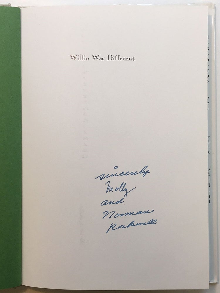 Item #267387 Willie Was Different: The Tale of an Ugly Thrushling. Molly and Norman ROCKWELL.