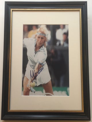 Item #267426 Framed Signed Photograph. Martina NAVRATILOVA
