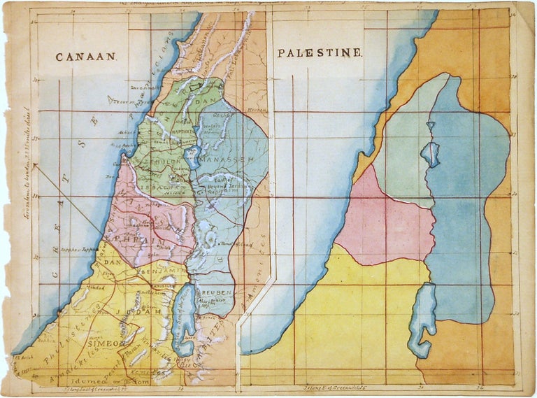 Item #267840 Canaan. Palestine. ANONYMOUS, Manuscript map.