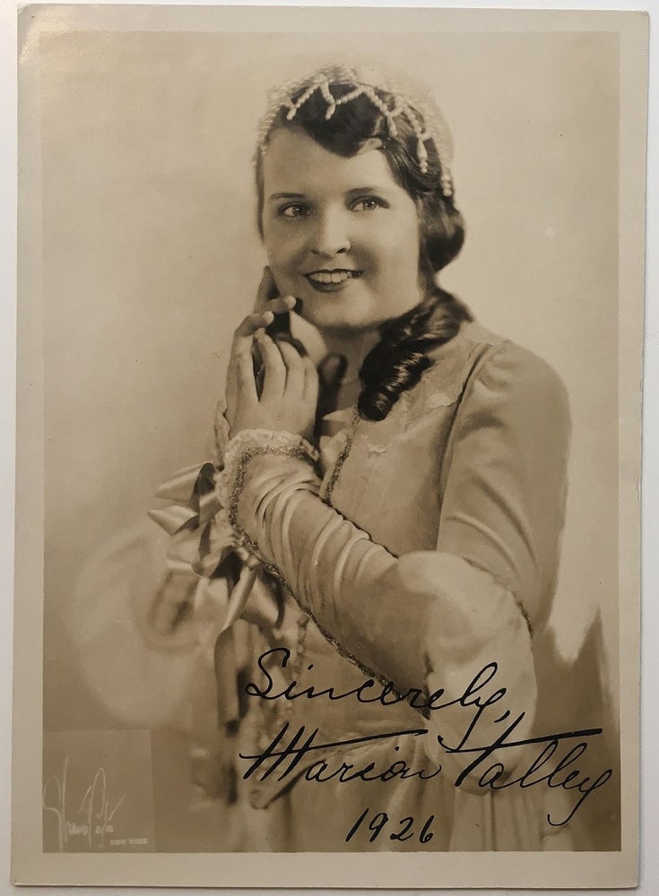 Item #270495 Signed Photograph. Marion TALLY, 1906 - 1983.
