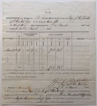 Item #270809 Party-printed war-date document signed. CIVIL WAR