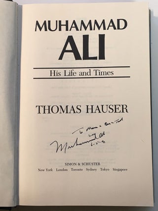 Item #271291 Muhammad Ali: His Life and Times. Thomas HAUSER