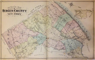 Item #271730 Outline Map of Bergen County. A. H WALKER