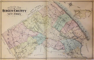 Item #271730 Outline Map of Bergen County. A. H. WALKER