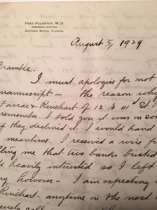 Lengthy and historically important Autographed Letter Signed to his editor on personal letterhead