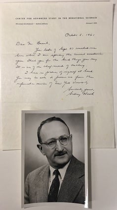 Item #273280 Autographed Letter Signed to a former student. Sidney HOOK