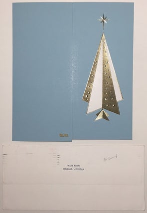 Original Signed die-cut Christmas card
