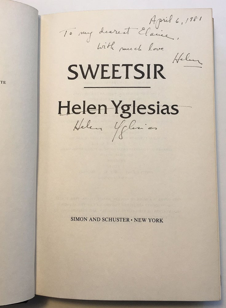 Item #273295 Sweetsir. Helen YGLESIAS.