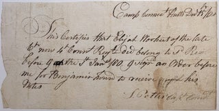 Item #273302 Autographed Document Signed authorizing payment to a Revolutionary War veteran. John...