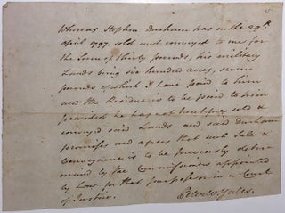 Item #273325 Autographed Document Signed about a bounty for a Revolutionary War veteran. Peter W....