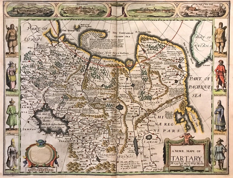 Item #273459 A Newe Mape of Tartary; 1626 John Speed Map of Tartary. John SPEED.