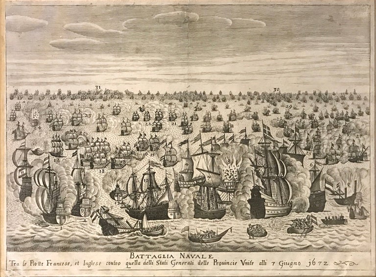 Item #273817 Battaglia Navale Tra le Flotte Francese, et Inglese contro quella delli Stati Generali delle Prouincie Vnite alli 7 Giugno 1672. Galeazzo Gualdo PRIORATO.