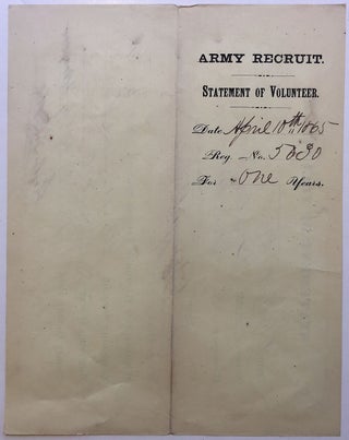 Partly printed Document Signed "Charles Freuter"