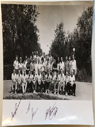Item #273944 SOYUZ T-6 "PRE-FLIGHT PICNIC OUTING" SIGNED PHOTO. COSMONAUTS
