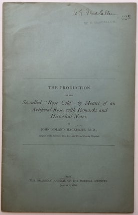 Item #273970 Signed pamphlet from his Medical library. William George MACCALLUM, 1874 - 1944