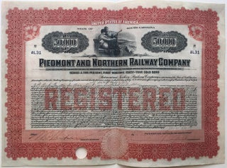 Item #274020 Partly-printed Signed Railroad Bond. James B. DUKE, 1856 - 1925