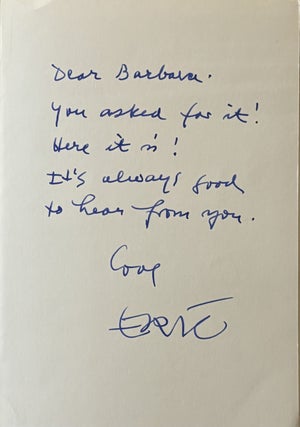 Autographed Note Signed inside a greeting card