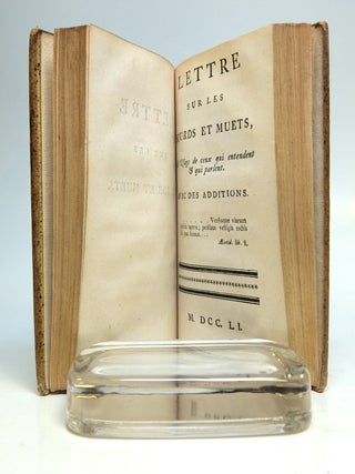 Lettre sur les aveugles, a l'usage de ceux qui voyent. WITH: Lettre sur les Sourds et Muets, a l'Usage de ceux qui entendent et qui parlent. Avec des additions.