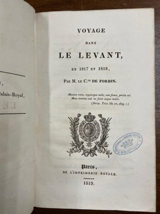 Voyage Dans Le Levant en 1817 et 1818.